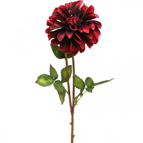 Artículo Flor artificial dalia flor de seda roja otoño 78cm Ø3 / 15cm