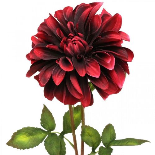 Artículo Flor artificial dalia flor de seda roja otoño 78cm Ø3 / 15cm