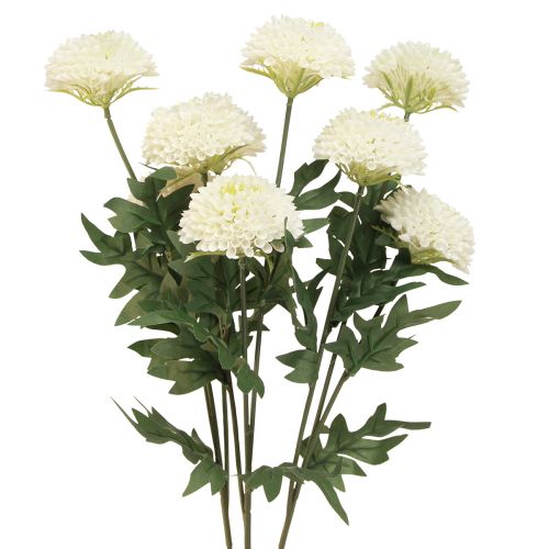 Floristik24 Dalia flores decorativas flores artificiales flor blanca L64cm 3 piezas