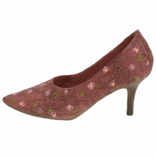 Floristik24 Zapato decorativo planta zapato bomba marrón 24cm × 8cm H13.6cm