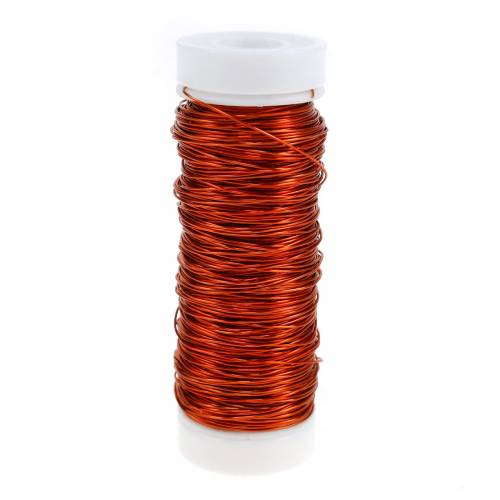 Floristik24 Hilo Deco Esmaltado Naranja Ø0.30mm 30g/50m