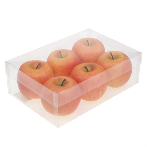 Floristik24 Manzanas decorativas Cox naranja 7cm 6uds