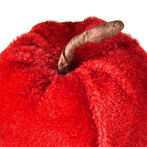 Artículo Tela decorativa manzanas decoración otoñal terciopelo rojo Ø5cm H6cm 12 uds