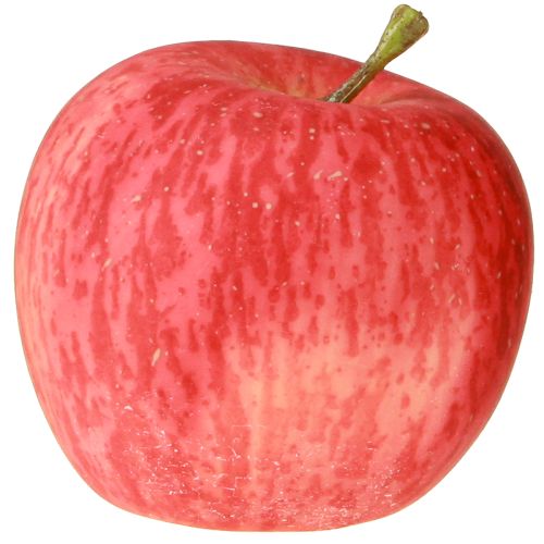 Artículo Pequeña manzana decorativa roja y amarilla, fruta artificial de tacto real, 5,5 cm, 1 unidad