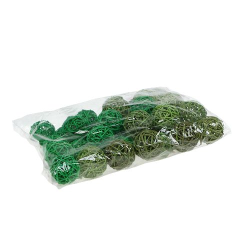 Floristik24 Deco bolas mezcla verde Ø5cm 36p