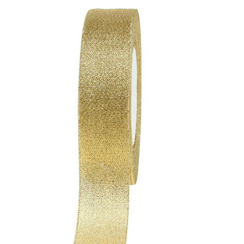 Floristik24 Cinta decorativa oro 25mm 22,5m