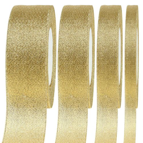 Floristik24 Cinta decorativa dorada varios anchos 22,5m