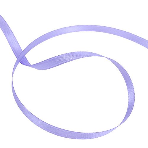 Artículo Cinta decorativa de raso morado claro, cinta de regalo de 6 mm, 50 m