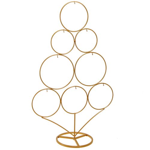 Artículo Árbol decorativo con ganchos Decoración navideña metal dorado mate Al. 58 cm