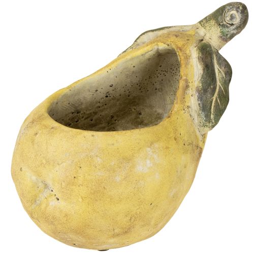 Floristik24 Maceta decorativa de hormigón con forma de pera, decoración otoñal, 19×12,5×15,5 cm