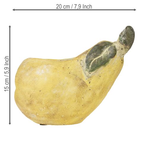 Artículo Maceta decorativa de hormigón con forma de pera, decoración otoñal, 19×12,5×15,5 cm