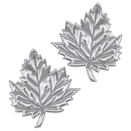 Hojas decorativas de seda 5cm plata 60uds
