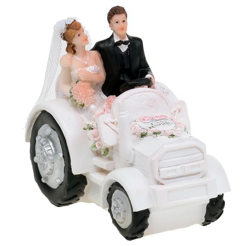 Floristik24 Deco novios en tractor H10cm