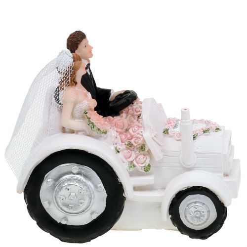 Floristik24 Deco novios en tractor H10cm