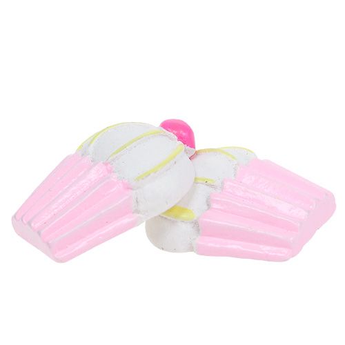 Floristik24 Pastelitos Deco Miniatura Rosa, Blanco 2.5cm 60pcs