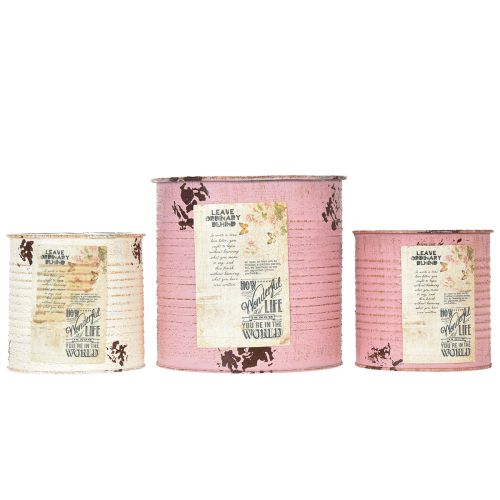 Artículo Juego de macetas para balcón y jardín, jardineras decorativas, estilo vintage, 15 cm, 3 piezas