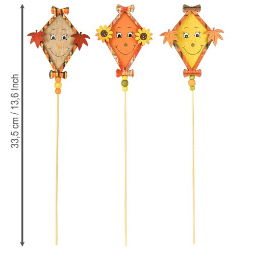 Artículo Dragón decorativo otoño tapón de madera decoración de otoño madera 33,5 cm 6 piezas