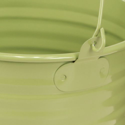 Floristik24 Macetero Decorativo de Metal con Asa y Cubo 4 Colores Ø14cm 8 Piezas