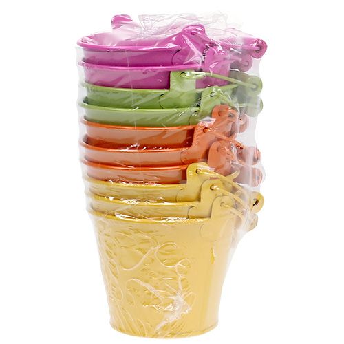 Artículo Cubo decorativo colorido Ø10cm H8cm 10 piezas