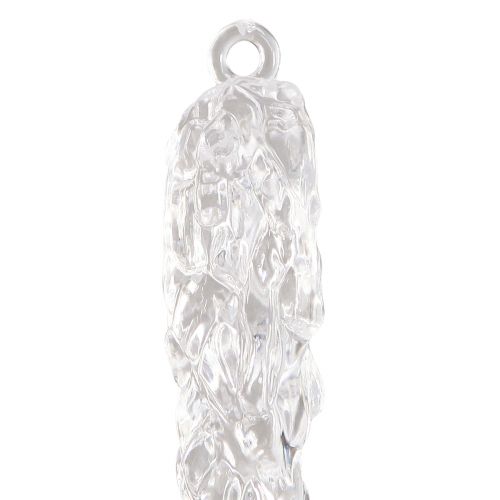 Artículo Carámbanos decorativos para colgar decoración de invierno transparente 18,5 cm 3 piezas