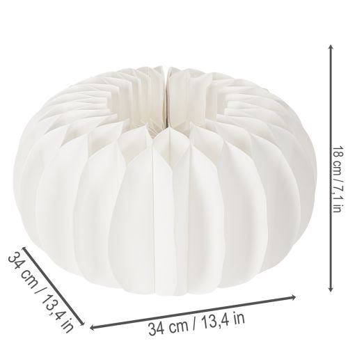 Bola decorativa de papel, decoración moderna para calabazas, papel alveolar, 34 cm, 2 unidades | Floristik24.es