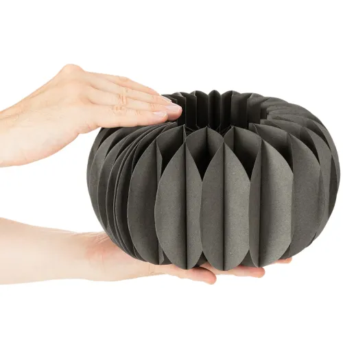 Artículo Anillo decorativo de papel con forma de calabaza y diseño de panal de abeja, 24 cm, 4 unidades