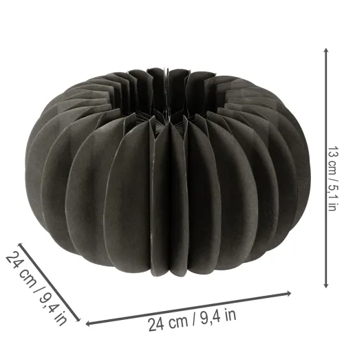 Artículo Anillo decorativo de papel con forma de calabaza y diseño de panal de abeja, 24 cm, 4 unidades