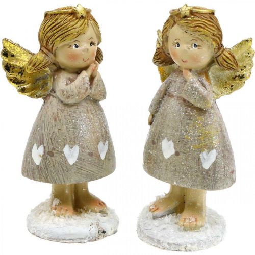 Floristik24 Ángel deco ángel de Navidad figura de ángel par de ángeles H10cm 2pcs
