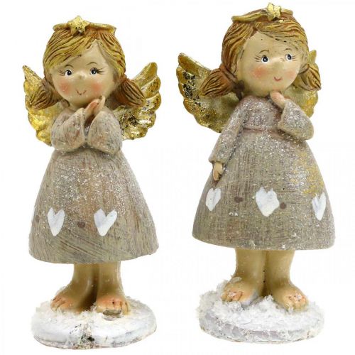 Floristik24 Ángel deco ángel de Navidad figura de ángel par de ángeles H10cm 2pcs