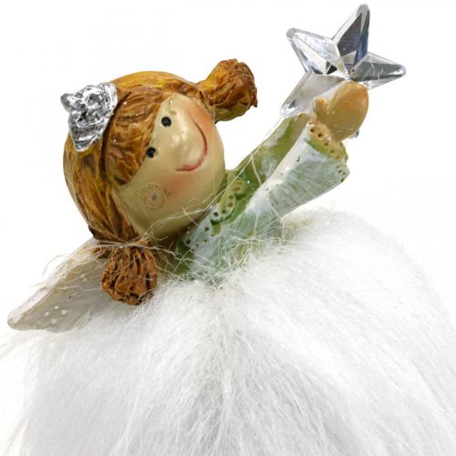 Floristik24 Deco ángel Ángel navideño figura de ángel con estrella H12cm 2pcs