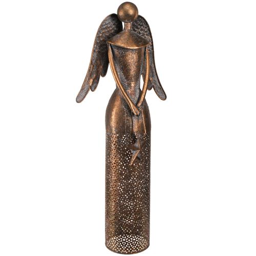Floristik24 Ángel decorativo con estrella de metal Navidad bronce Al. 52 cm