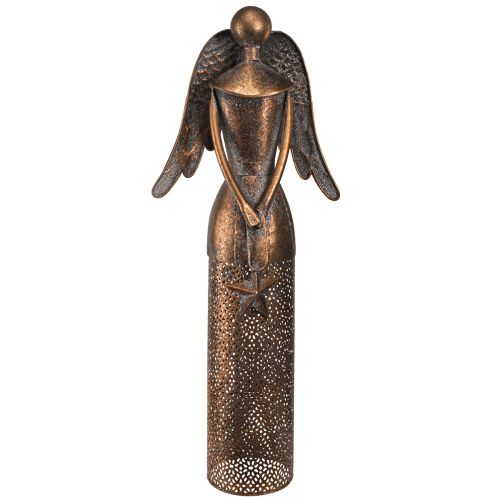 Floristik24 Ángel decorativo con estrella de metal Navidad bronce Al. 52 cm