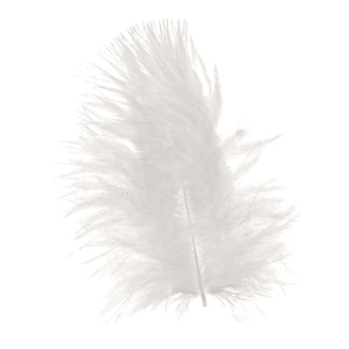 Artículo Plumas decorativas en blanco materiales para manualidades primavera 5-10cm 20g