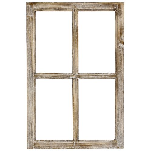 Floristik24 Marco de ventana decorativo decoración de madera rústico marrón 40×60cm