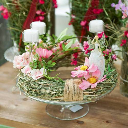 Floristik24 Figura decorativa duende blanco 12cm 2pcs