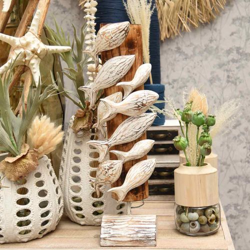 Floristik24 Peces decorativos de pie banco de peces de madera Decoración marítima 59cm
