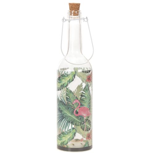 Botella decorativa con luz LED de flamenco de 37,5 cm, luz blanca cálida, 2 unidades | Floristik24.es