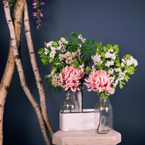 Floristik24 Jarrones decorativos para botellas en soporte de metal Al.25cm