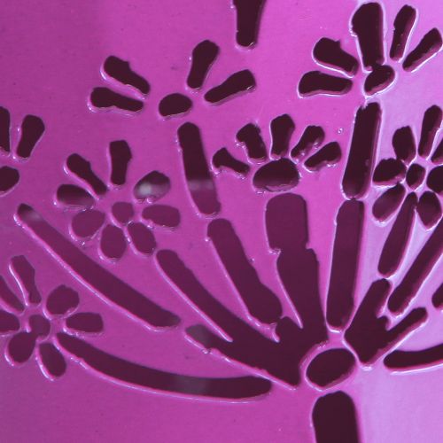 Artículo Regadera decorativa jarra de metal diente de león violeta Al.12cm 2 piezas