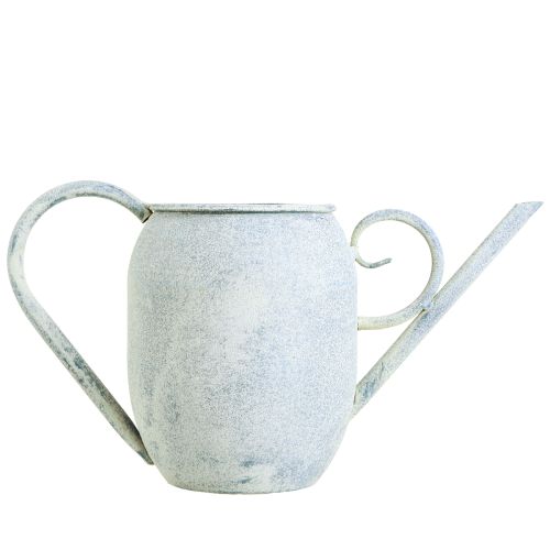 Artículo Regadera decorativa metal en color blanco azul 32cmx11cmx18cm
