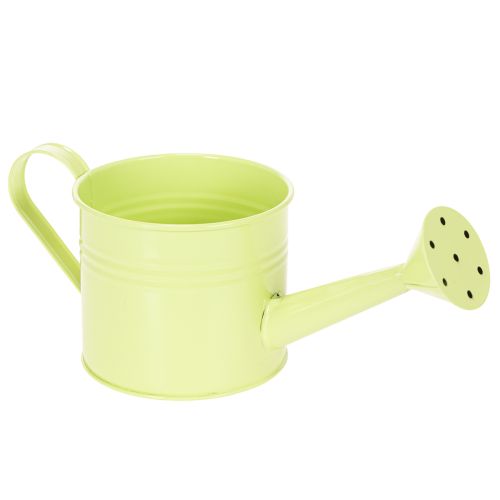 Juego de regaderas decorativas en tonos pastel salmón, verde y verde amarillento - maceta de metal Ø11cm H10cm, 8 piezas | Floristik24.es