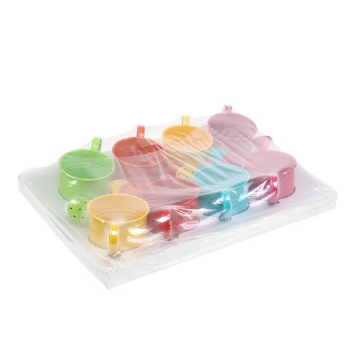 Floristik24 Regadera decorativa de colores Ø7.5cm H7.5cm 8 piezas