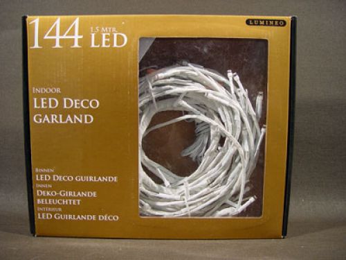 Guirnalda de mimbre LED 144 cadena ligera 1,5m blanco frio