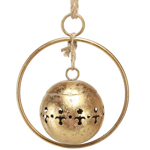 Campana decorativa campana dorada decoración colgante metal natural Ø14cm