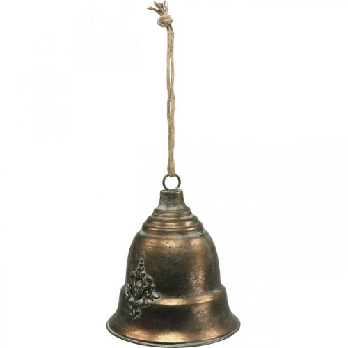 Floristik24 Campana decorativa, campana de metal, campana dorada para colgar Ø20.5cm H24cm