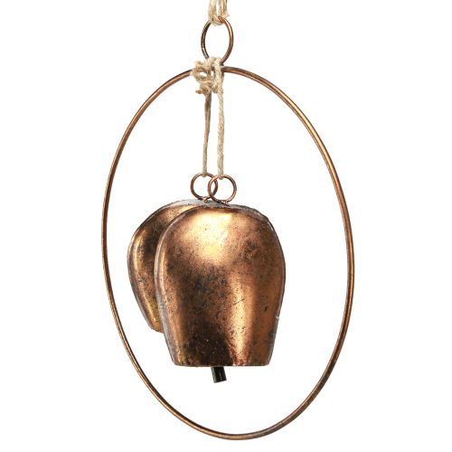Artículo Campanas decorativas en anillo decoración colgante Navidad bronce Ø29cm