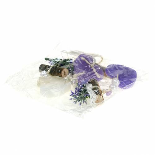 Floristik24 Percha Deco Púrpura, Blanco L47cm