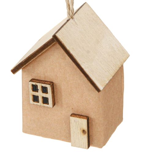 Artículo Adorno decorativo para árbol de Navidad color marrón rojizo natural 6 cm 9 piezas