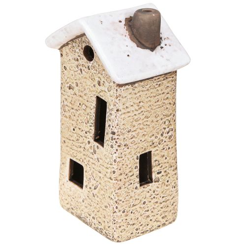 Floristik24 Casa decorativa cerámica crema rojo gris 10/12/13,5cm 3 piezas