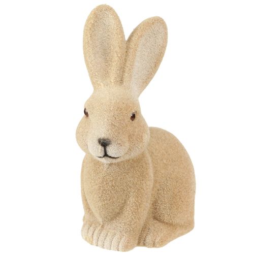 Floristik24 Conejo de Pascua decorativo sentado en marrón (2.ª opción) - Flocado (alto: 22 cm)